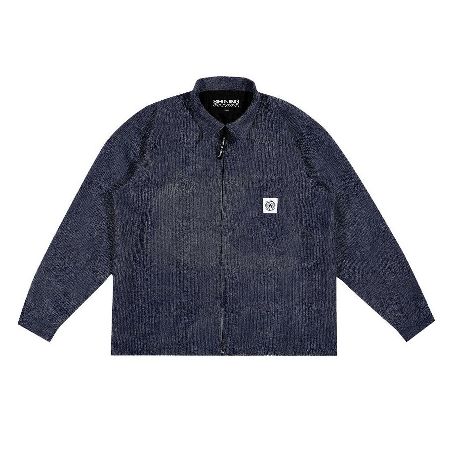 Shining Bright Light Corduroy Work Jacket - Navy