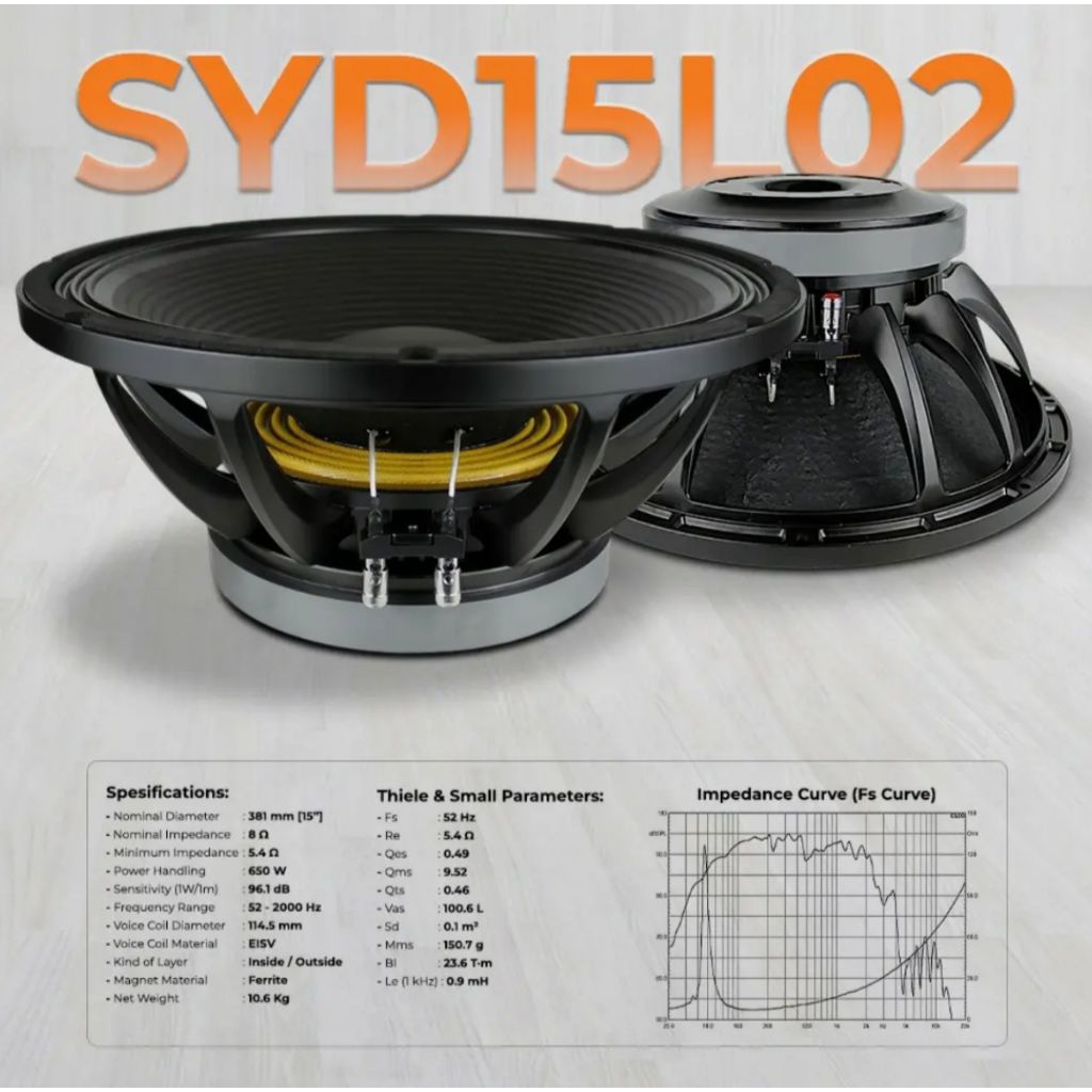 Speaker DEXO SYD15L02A | Speaker DEXO 15" SYD15L02A