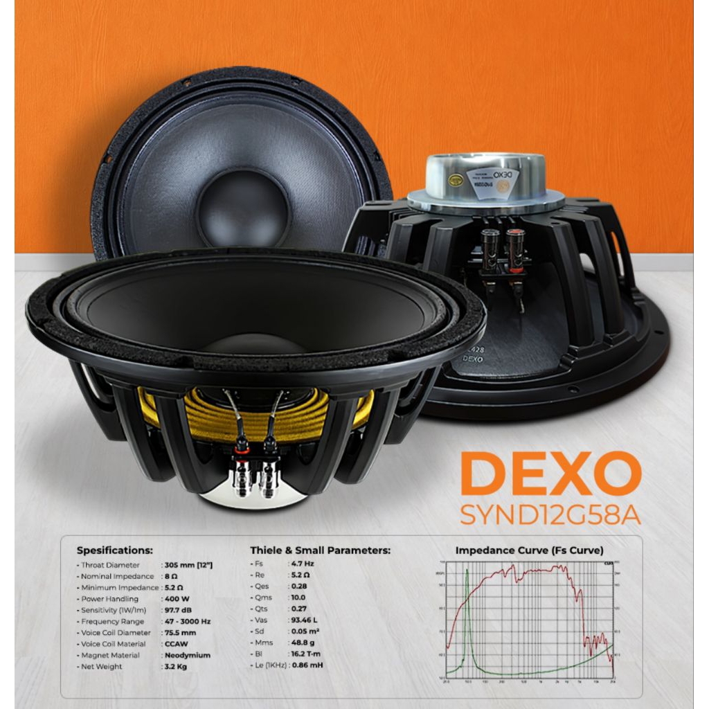 Speaker DEXO SYND12G58A | Speaker DEXO 12" Neo SYND12G58A