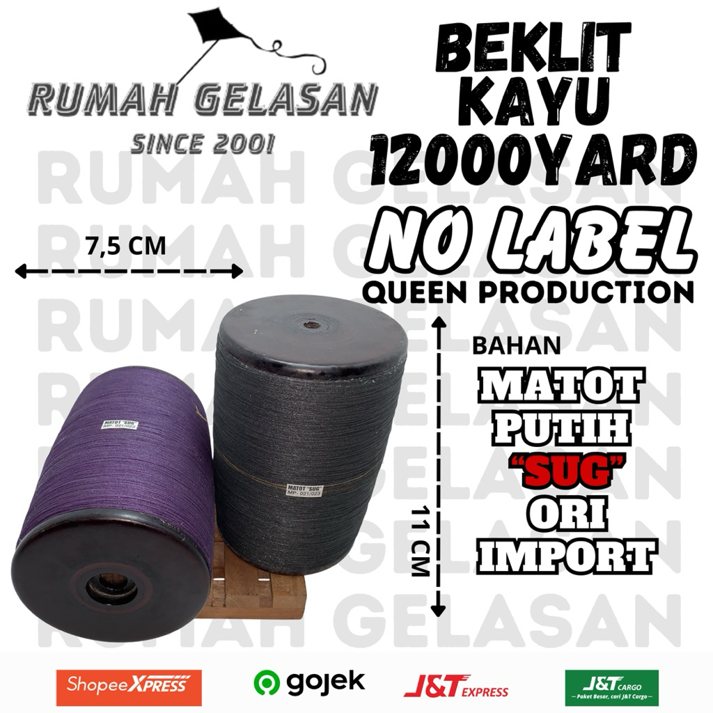 Gelasan MATOT 021/022/023 NL 12000Yard BEKLIT - Matot Putih “SUG” P66 Ori Import + Double Silicon