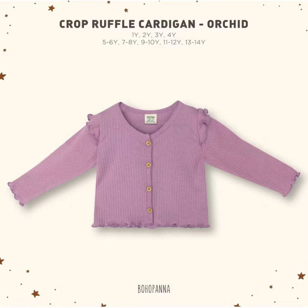 BOHOPANNA CROP RUFFLE CARDIGAN outer anak perempuan cr583