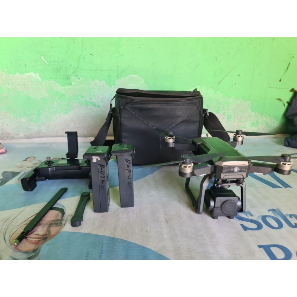 Drone sjrc f7s pro 4k second minus lecet pemakaian saja
