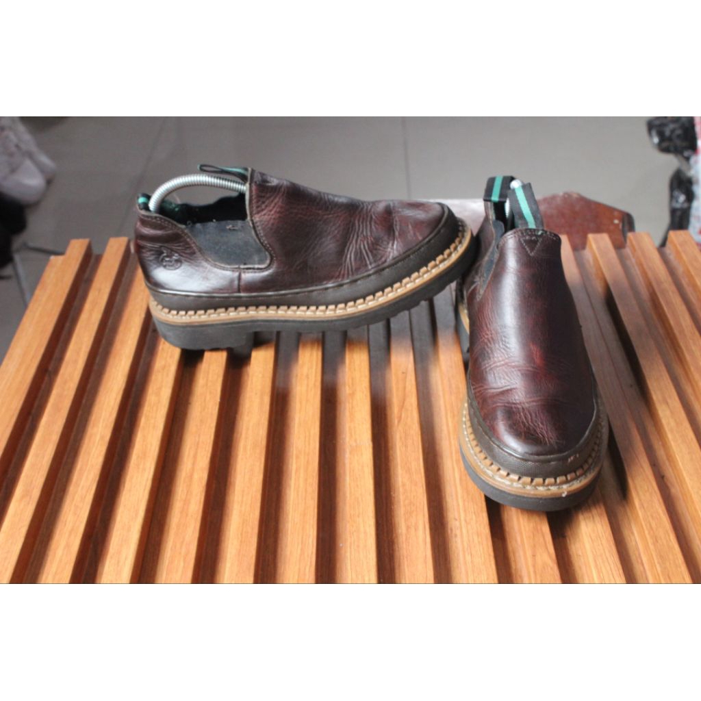 Chelsea  boot full black low" Georgia boot" upper kulit asli tebal tapak keras tebal size 40  insole