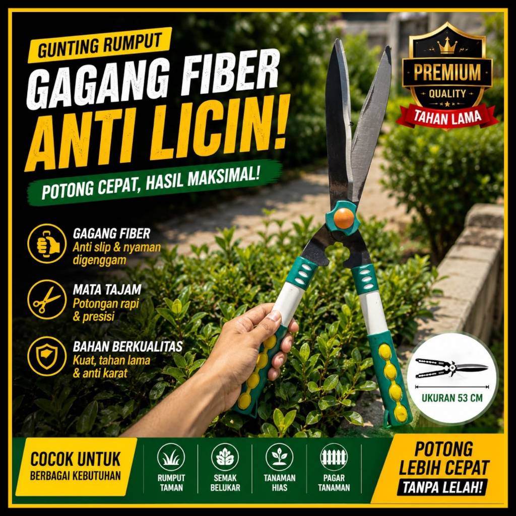 Gunting rumput fiber alat berkebun gunting rumput LOKAL TERMURAH