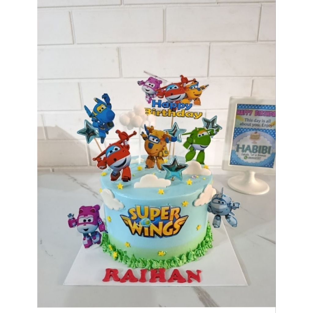 cake ultah super wings / super wings birthday cake