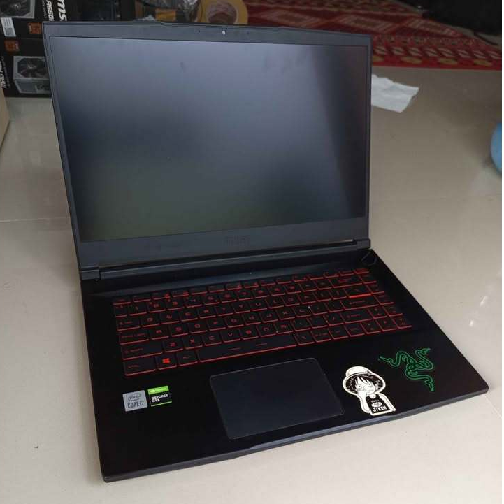 laptop gaming Msi gf63 thin core i7 gen 10 GTX 1650 ti ram 16gb nvme 512