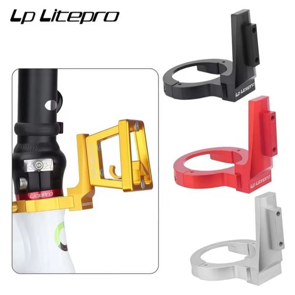 LP LITEPRO Peninggi Braket Front Block Sepeda lipat untuk dudukan tas depan Front Carrier Block Fold