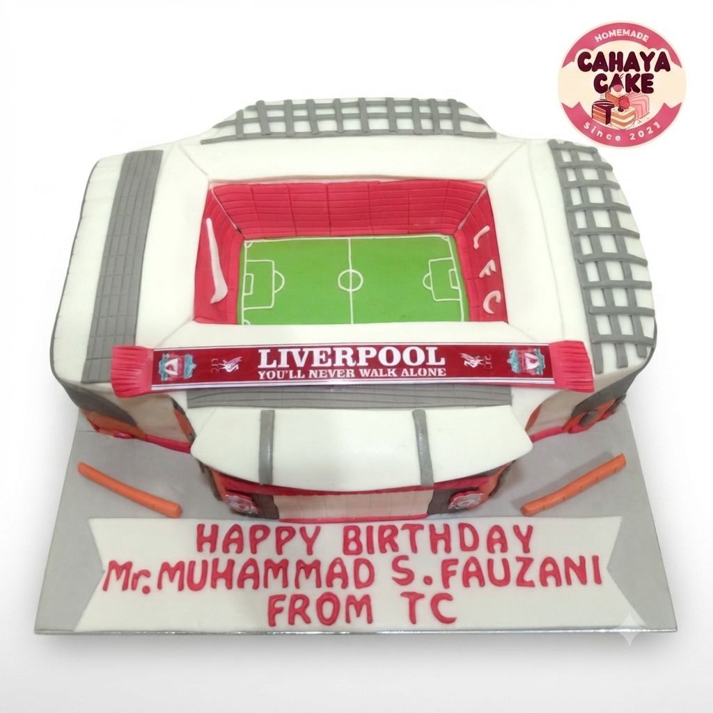 Liverpool Custom Cake / Kue Ulang Tahun Bola / Football Cake