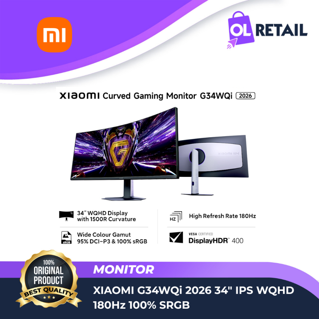 Monitor Gaming 34" Xiaomi G34WQi Curved
