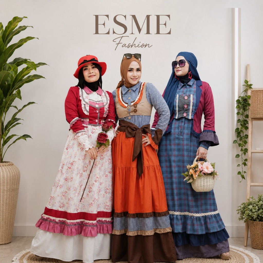Esme Fashion Original Gamis Premium Motif Terbaru