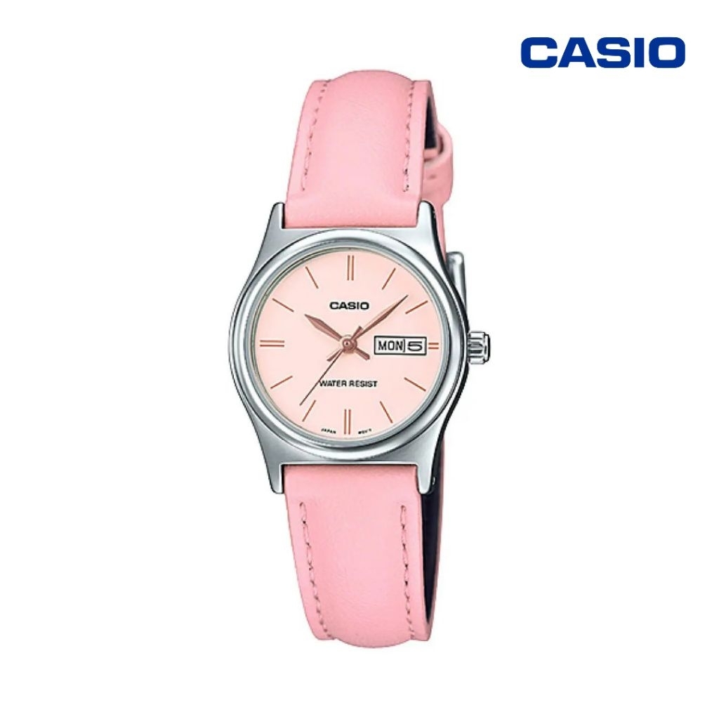 Jam Tangan Wanita CASIO LTP-V006L-4BUDF LTP-V006L-1B2UDF Leather Strap