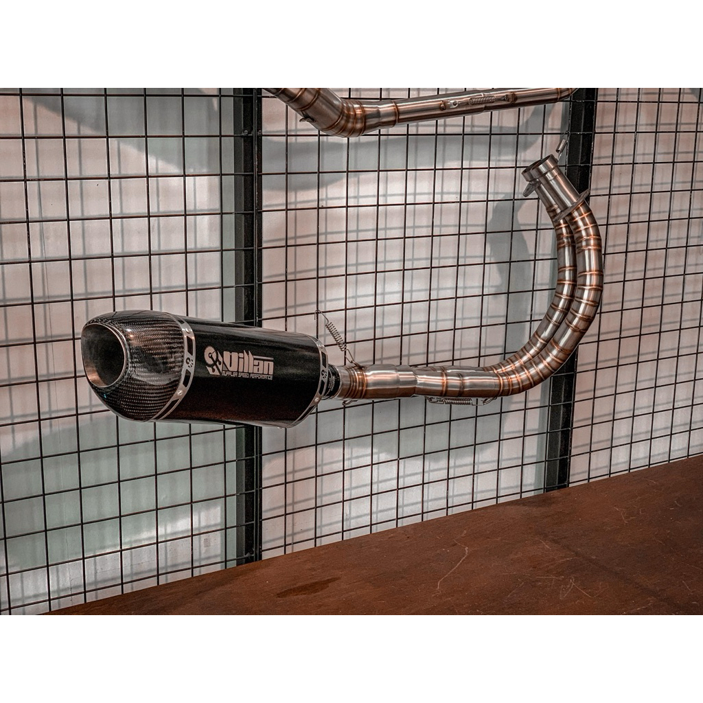 knalpot kawasaki er6 er6n er6f full system type alpha black villan