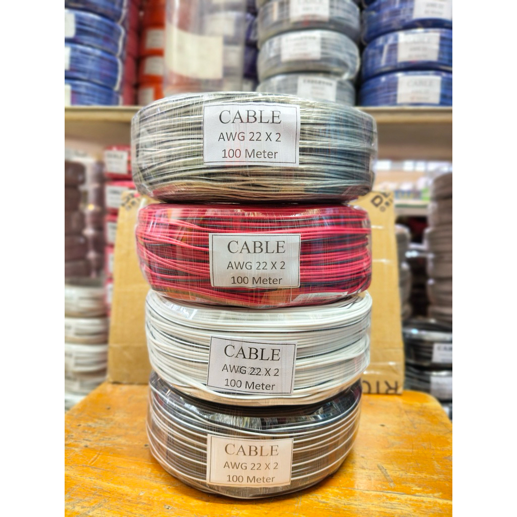 kabel awg 22x2 100meter cableton awg22x2 cable awg 22 x 2