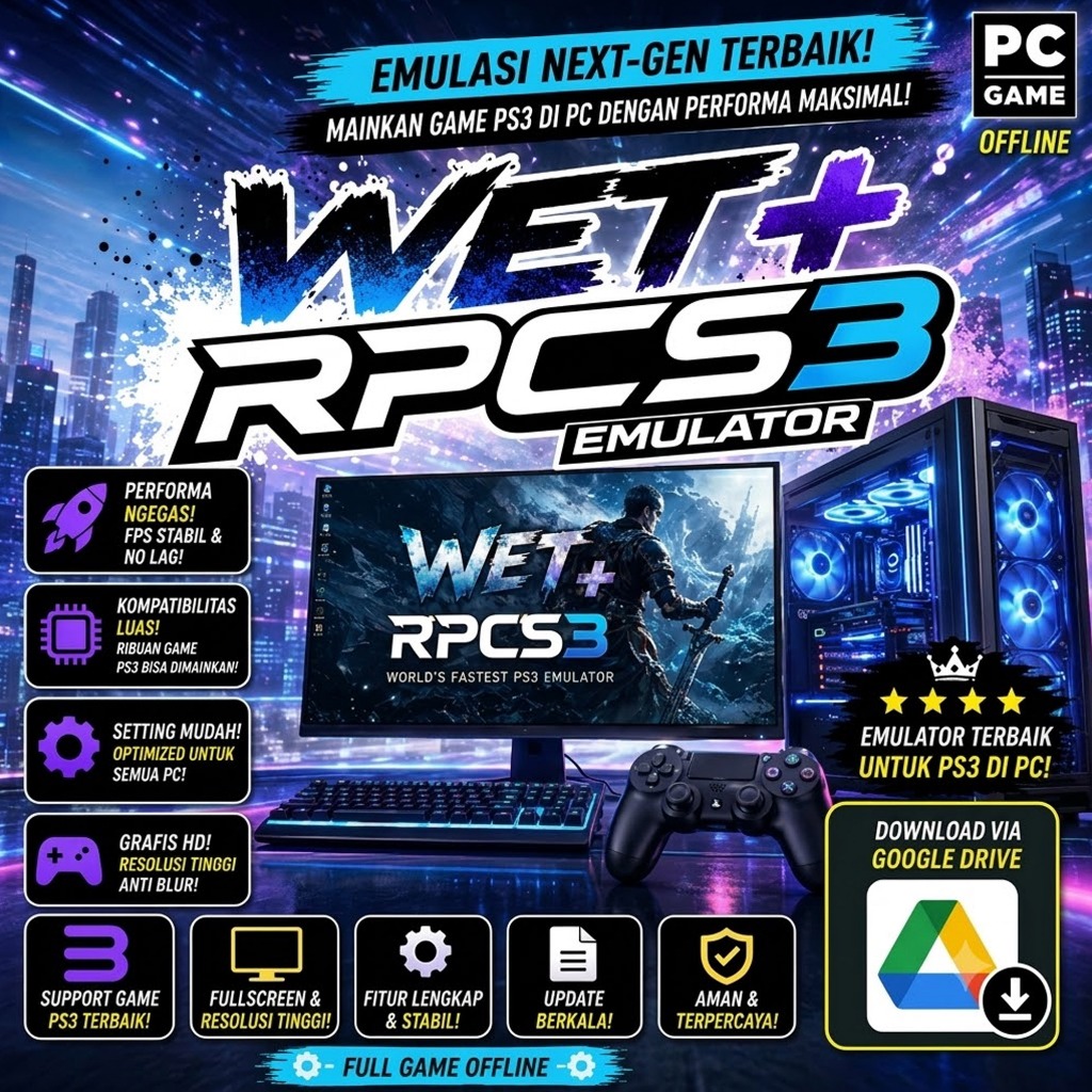 (RDP) WET + RPCS 3 EMULATOR - PC GAME RAJA DIGITAL PRO