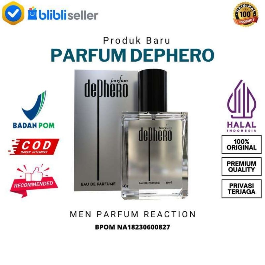 Parfum Pria DEPHERO 50ml - Aroma Pheromone Tahan Lama, Maskulin dan Memikat