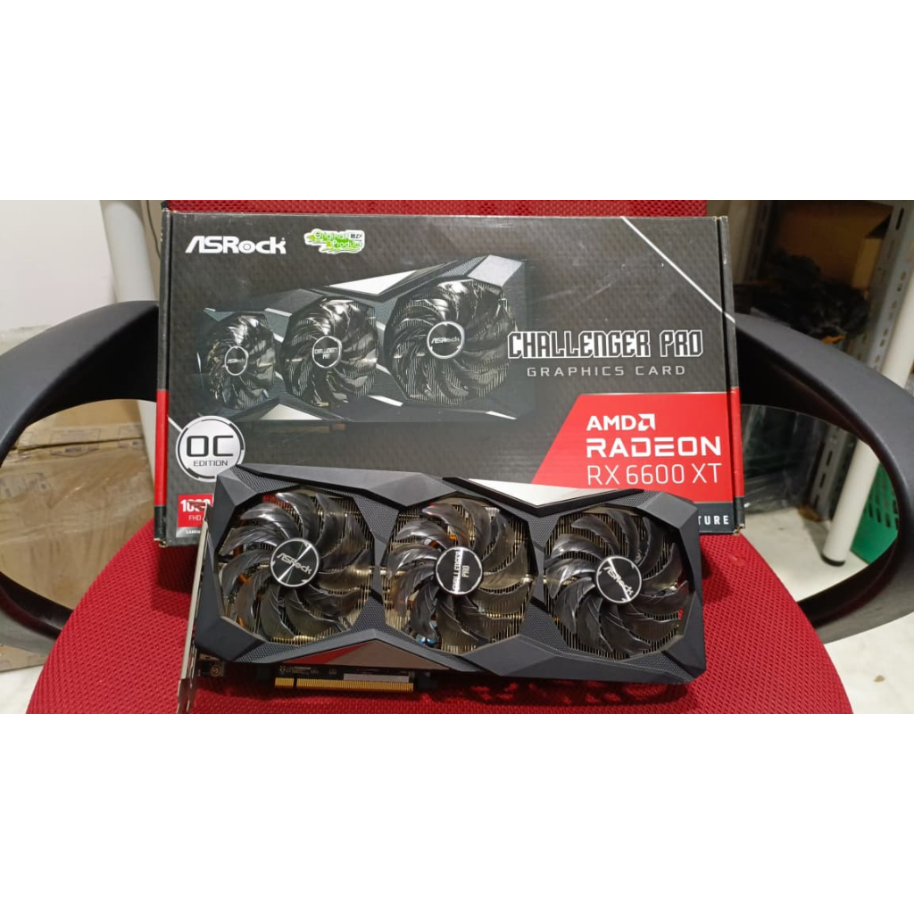 VGA AMD ASROCK RX 6600 XT / RX 6600XT Challenger Pro 8GB Triple Fan -2ND