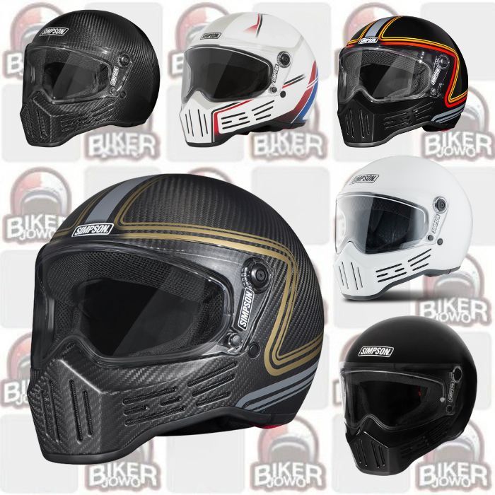 Simpson M30 Helm Fullface Premium Fullface Retro - Retro Fullface Helmet