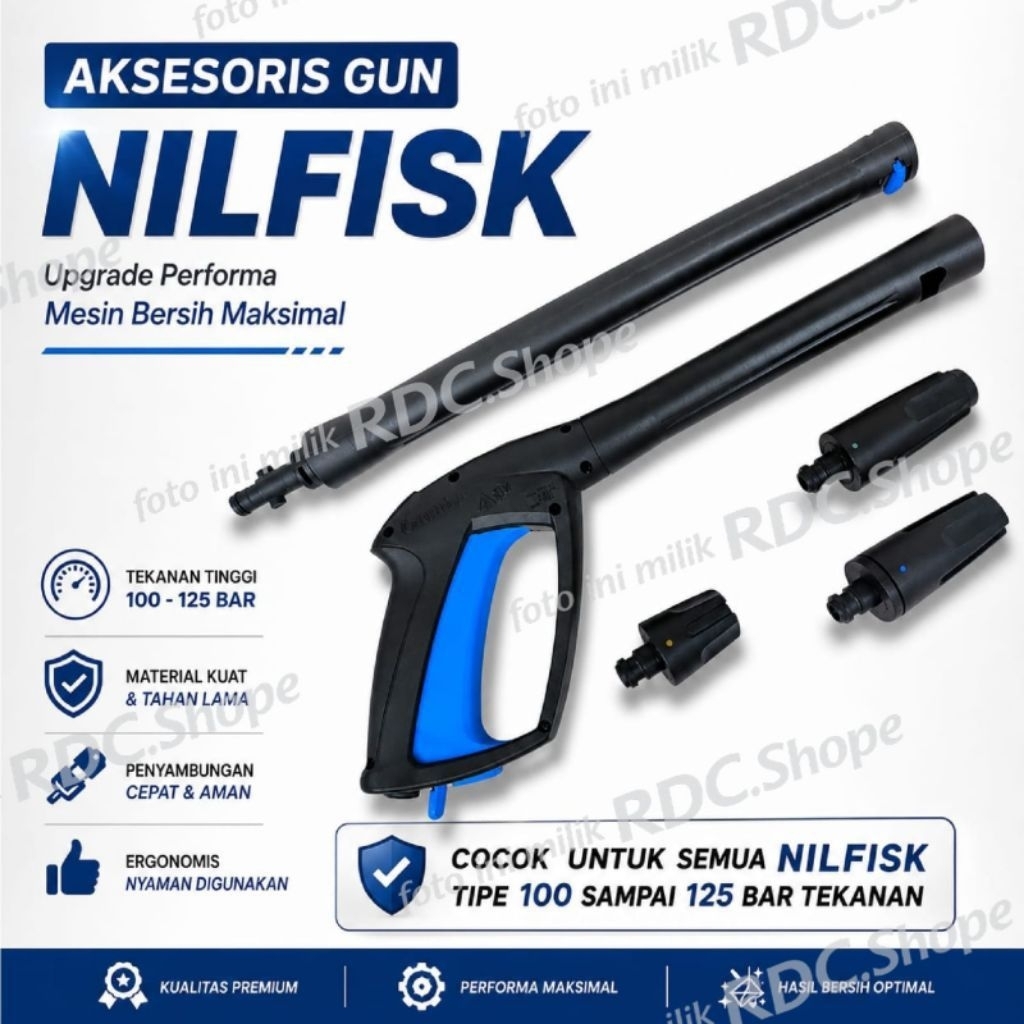 Original Part Gun Nilfisk - Untuk Semua Nilfisk Type C - Gun High Pressure Cleaner Nilfisk - Nozzle 