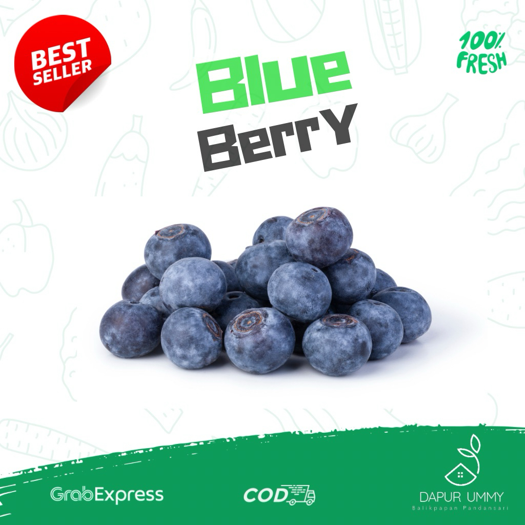 BLUE BERRY • Buah Blueberry Segar 200gr
