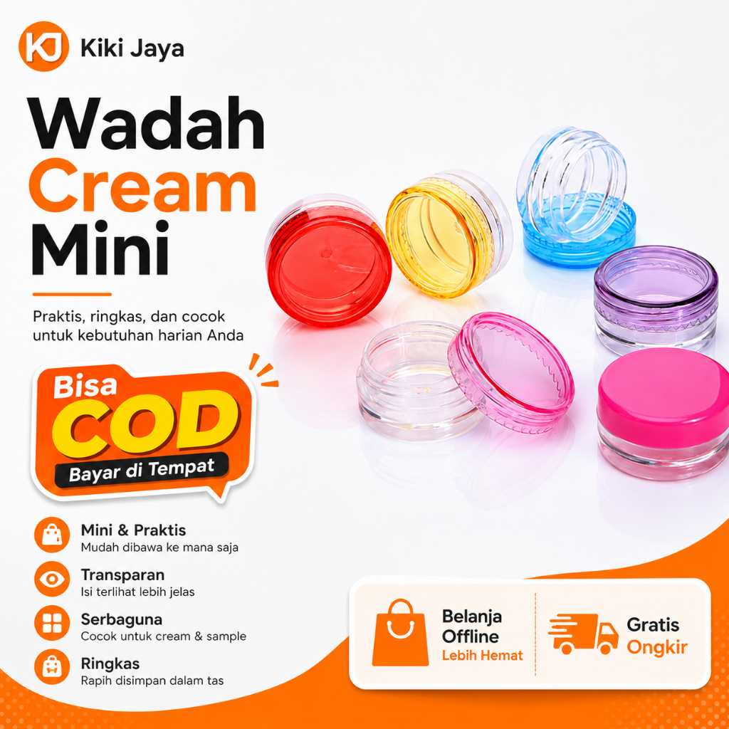 [KIKI] Wadah Cream Mini Pot Cream Kosmetik Jar Kosmetik Mini Wadah Skincare Mini Cream Container Tra