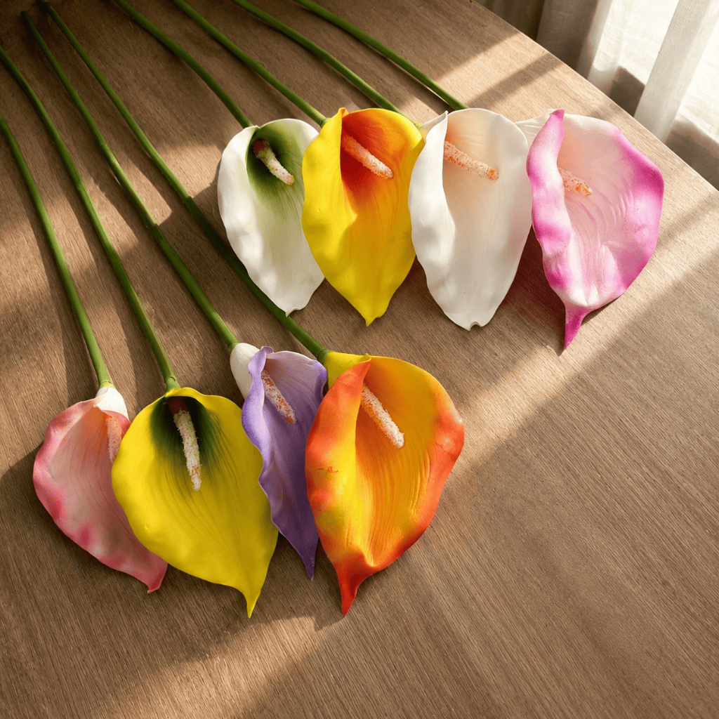 Bunga Artificial Calla Lily Jumbo | Tinggi 62cm | Dekorasi Pernikahan | Hiasan Ruang Tamu | Vas Deko