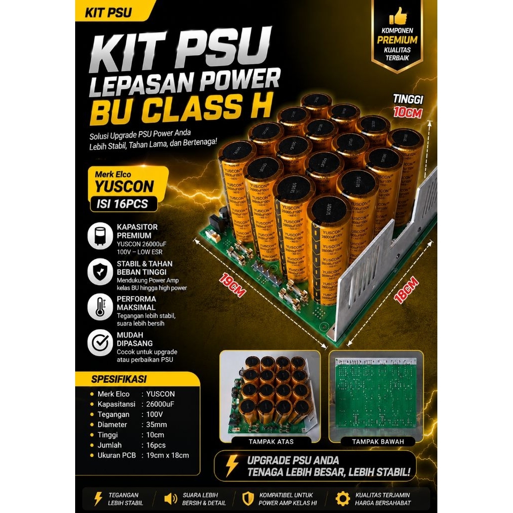 Kit PSU 16 Elco Copotan Power BU Klas H 2ch 3U