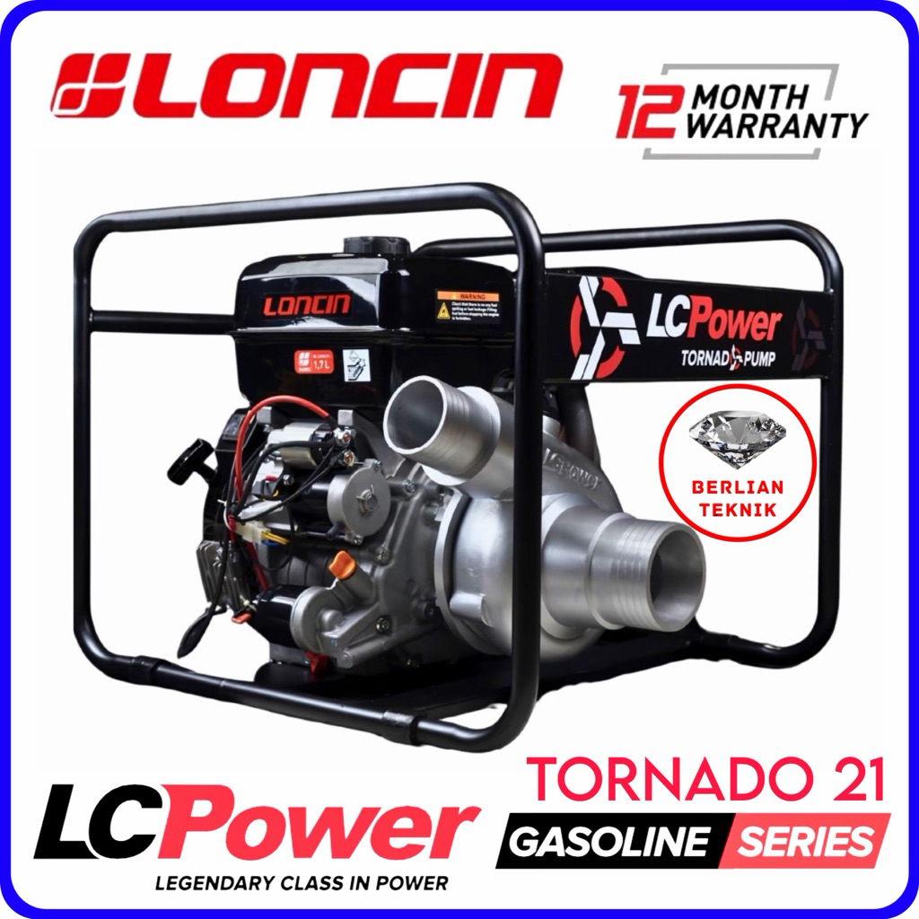 Mesin Pompa Air Bensin Gasoline Water Pump Loncin LC Power Tornado 21 / 4 Inch / G 620 F / 622 cc