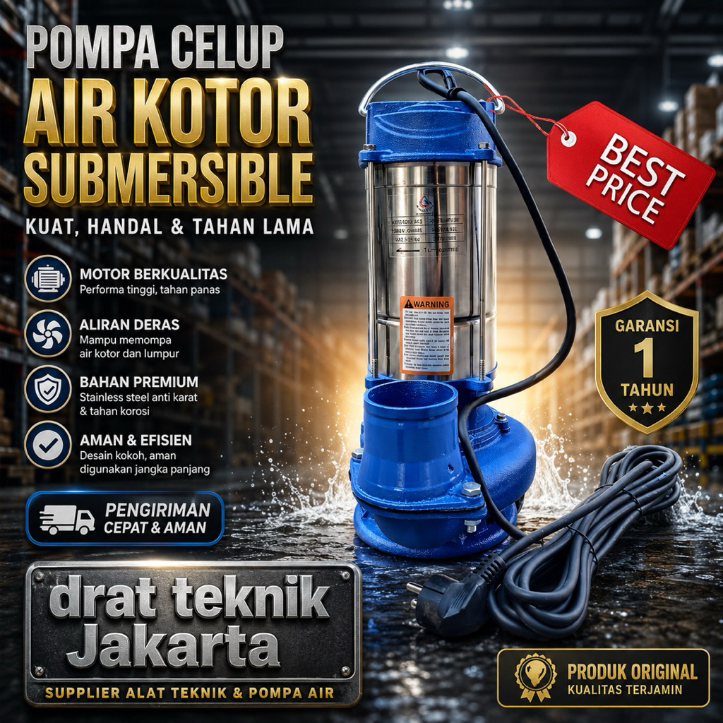 Pompa Celup Air kotor 2inch AUTO otomatis Pump Submersible Pompa air