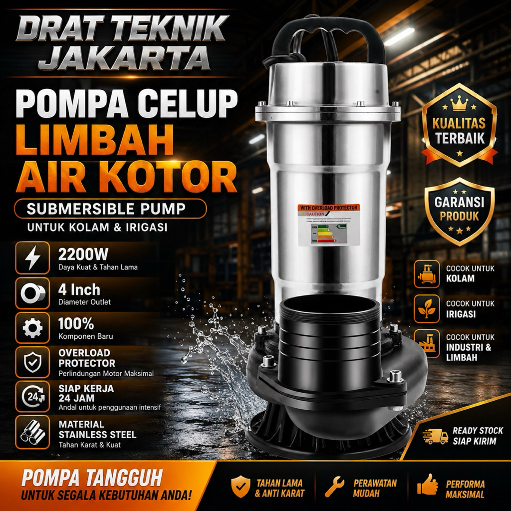 tsolumy SP-2200 Pompa Celup Submersible