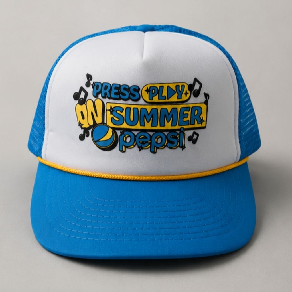 VINTAGE 90s PEPSI TRUCKER HAT