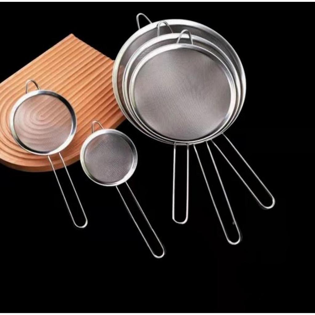 Saringan Stainless Steel Saringan Serbaguna Saringan Teh + Kopi Stainless Steel