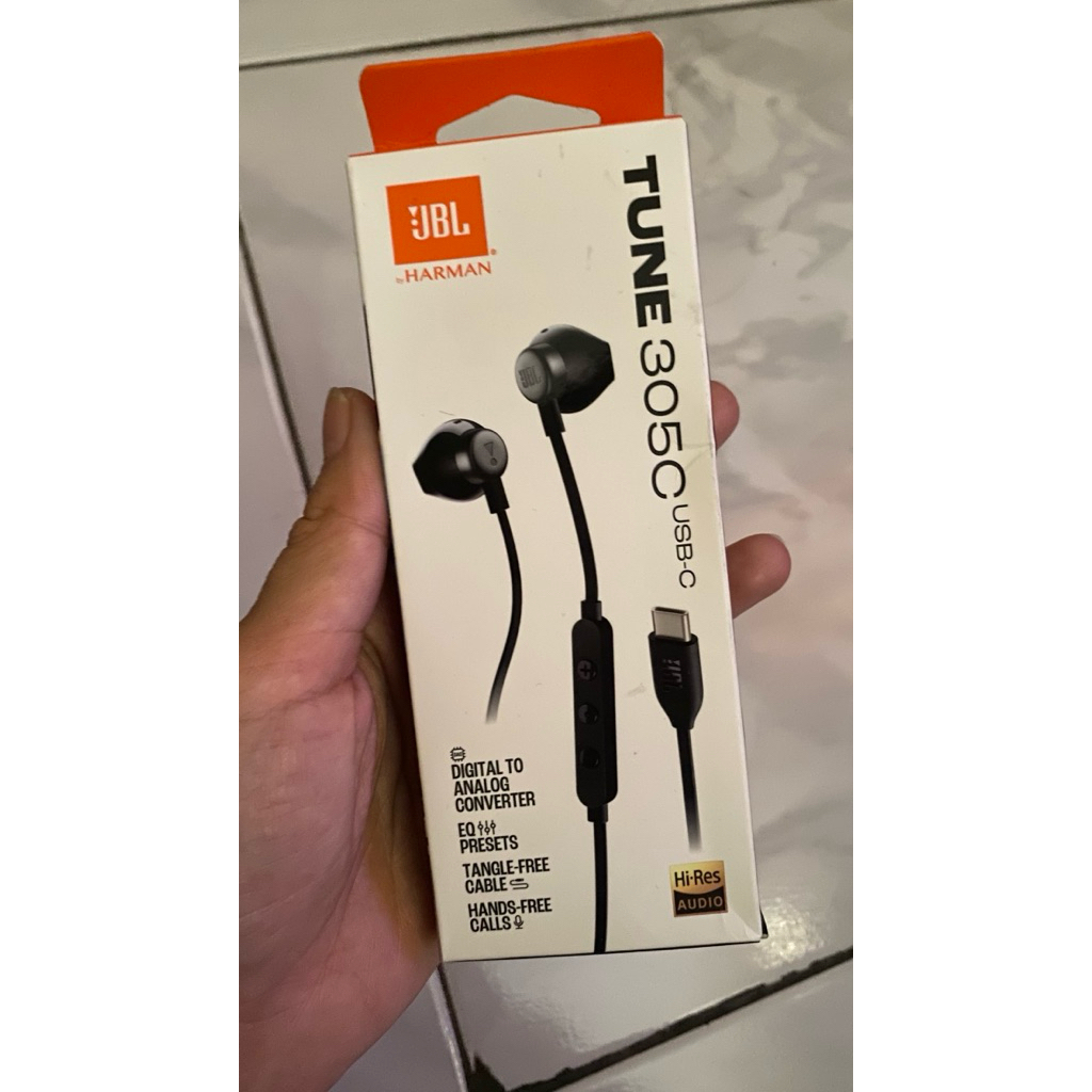 JBL Tune 305C USB C Wired Hi-Res Earbud Headphones (Preloved)