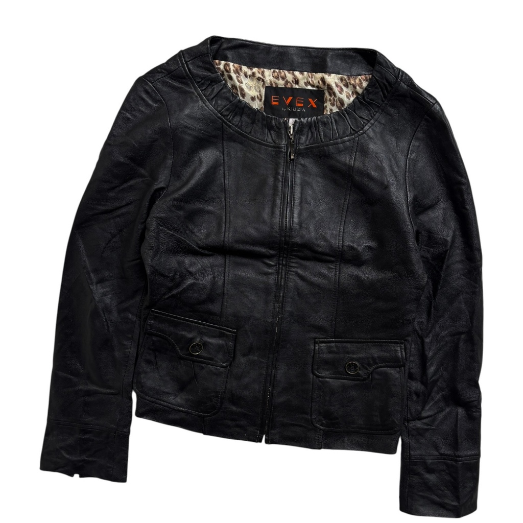 Evex by Krizia Woman Leather Jacket - kulit asli - size S