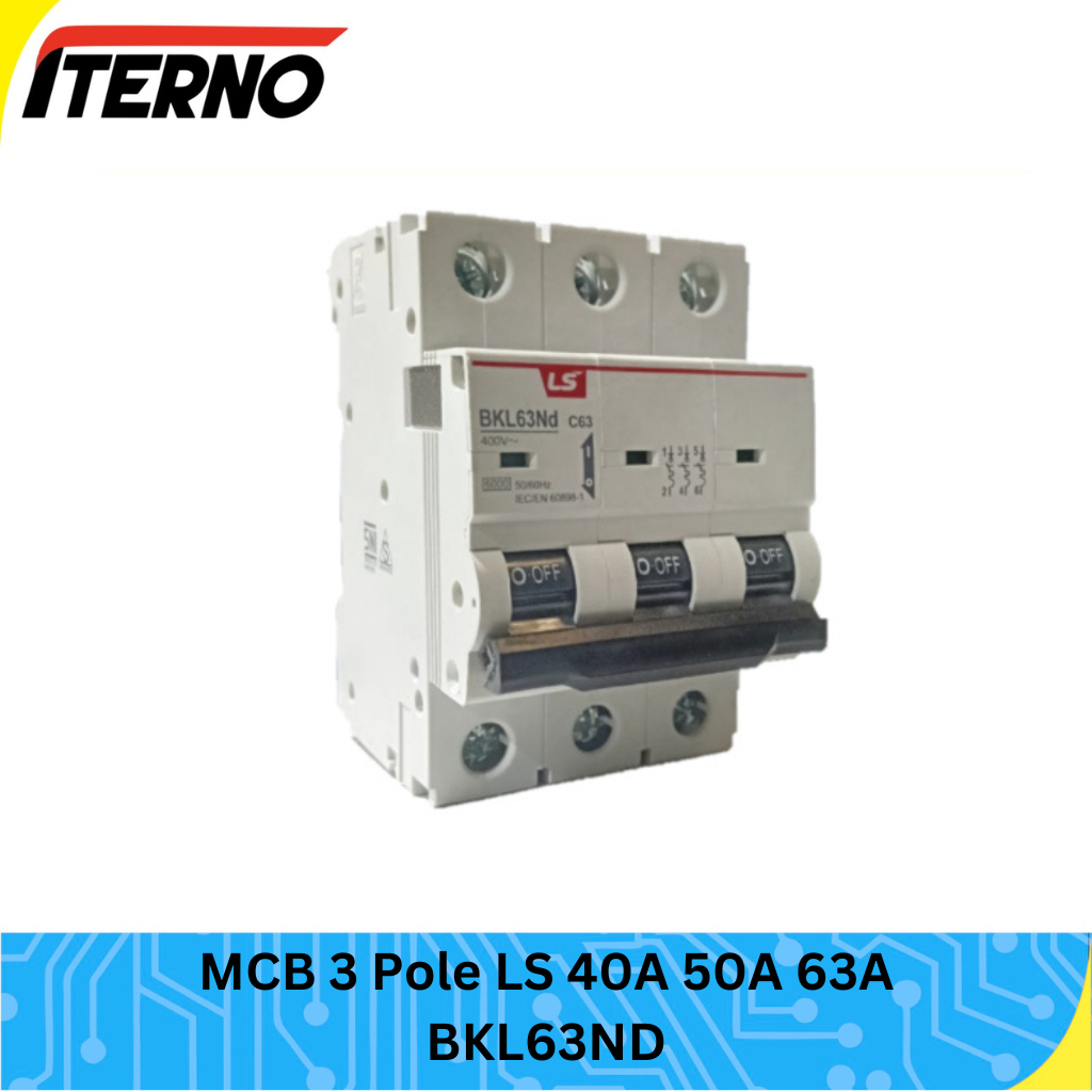 MCB LS 3P 40A 50A 63A 6kA BKL63Nd