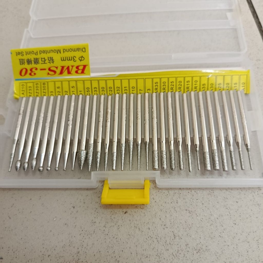 mata bor tuner set BMS 30 pcs 3 mm mata bor intan