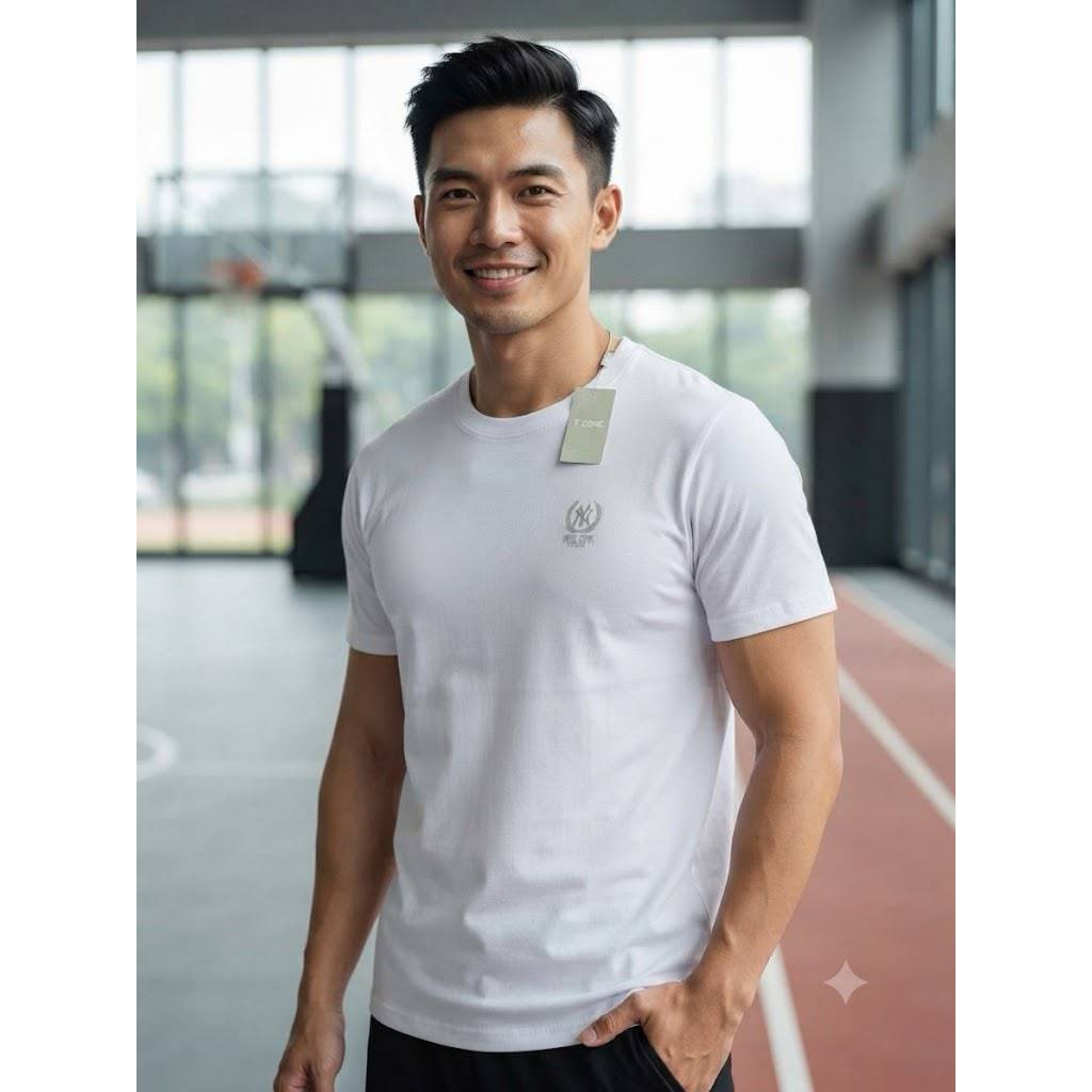 kaos polos cowok putih merk Tzone by matahari Size  S Ld 98 | M Ld 100