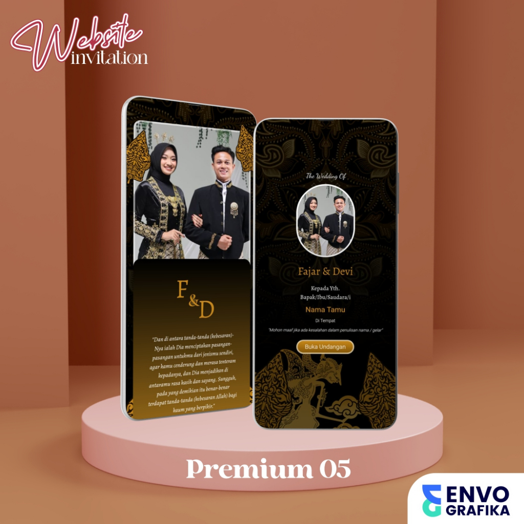 UNDANGAN DIGITAL WEBSITE PERNIKAHAN MURAH | UNDANGAN WEBSITE JAWA TEMA PREMIUM LEVIGO 05