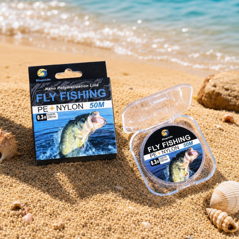 Senar Pancing Nilon+PE Senar Pancing Kecil Kuat Fly Fish Anti Keriting