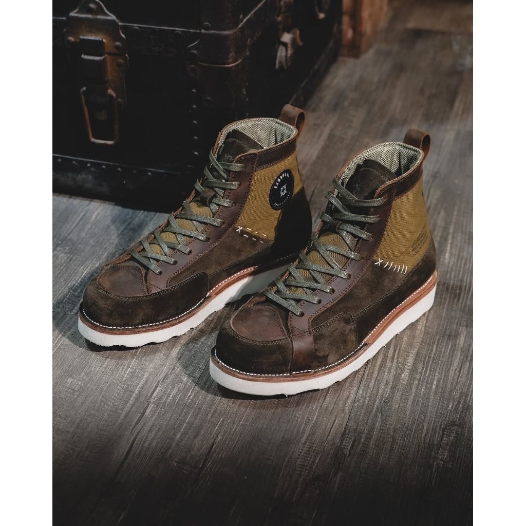 EXODOS57 - Sepatu Kulit Pria - NEW GALAN OLIVE BROWN