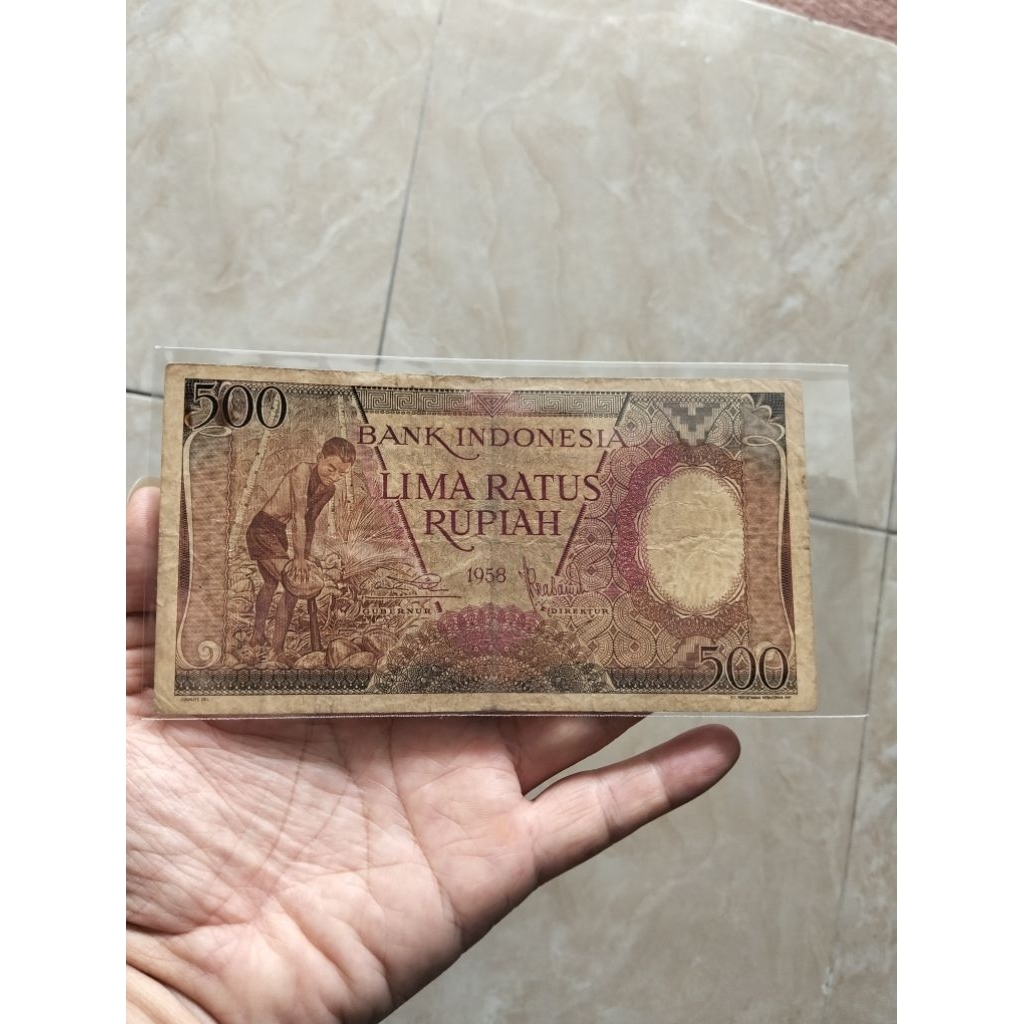 500 rupiah seri pekerja atau rp500 pekerja 1958