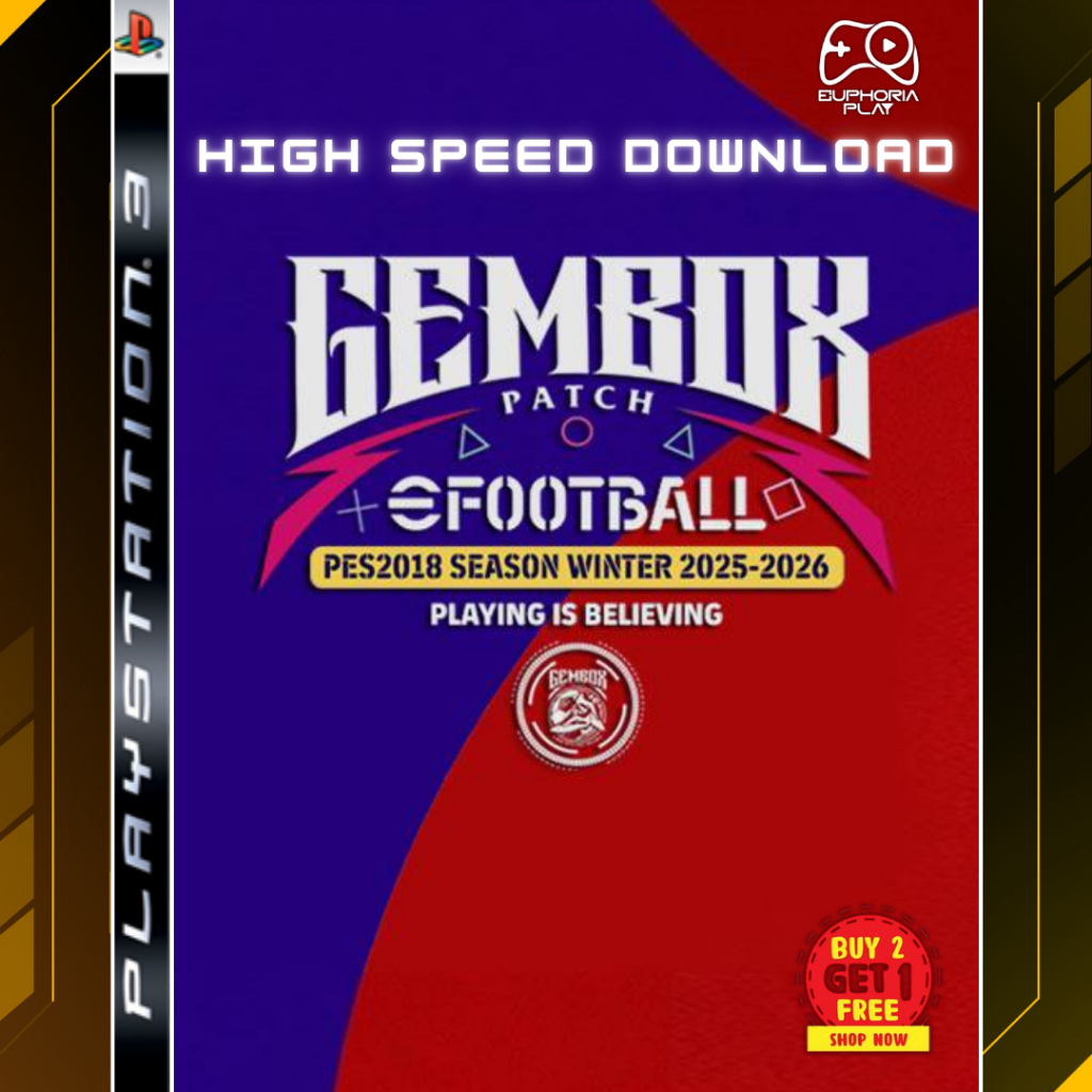 EFOOTBALL PES 2026 – GEMBOX PATCH WINTER SEASON UPDATE REV. 3 WORLD CUP – Game PS3 HEN Digital (Form