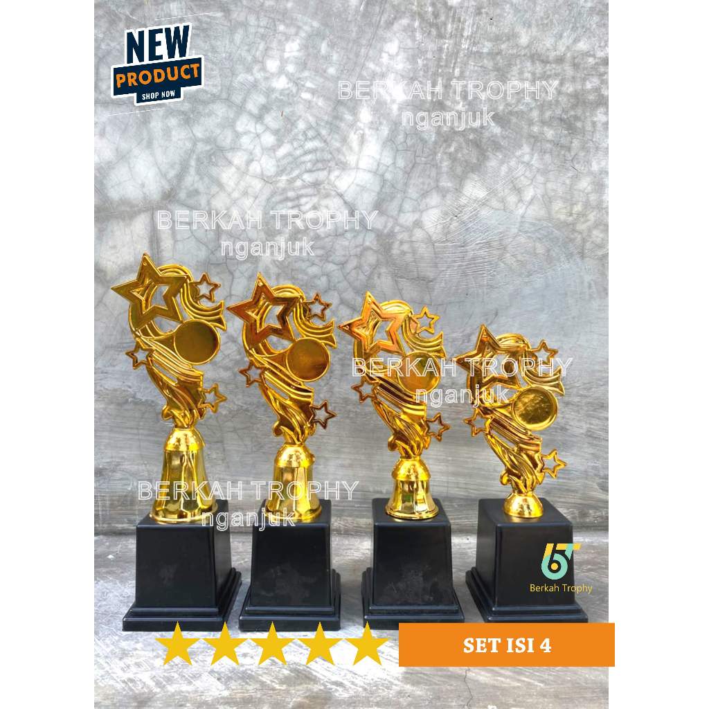 PIALA 1 SET ISI 4 SEALER / PIALA MURAH / PIALA JUARA 1234