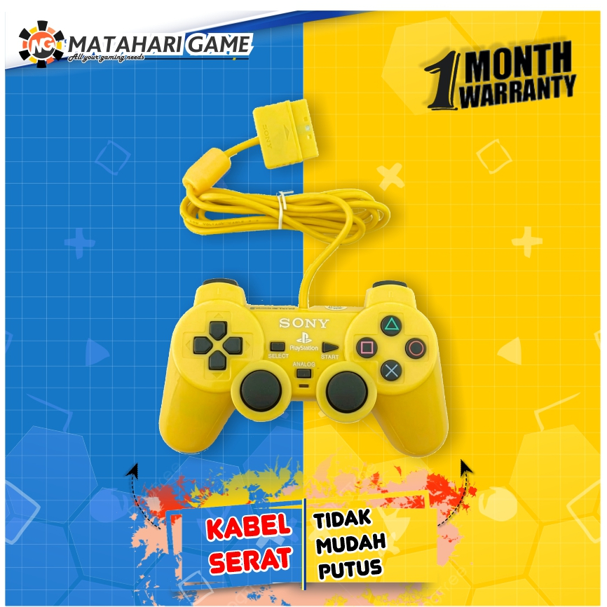 Stik Stick PS2 Kabel Serat Warna Sony Playstation 2 Stik Getar Warna