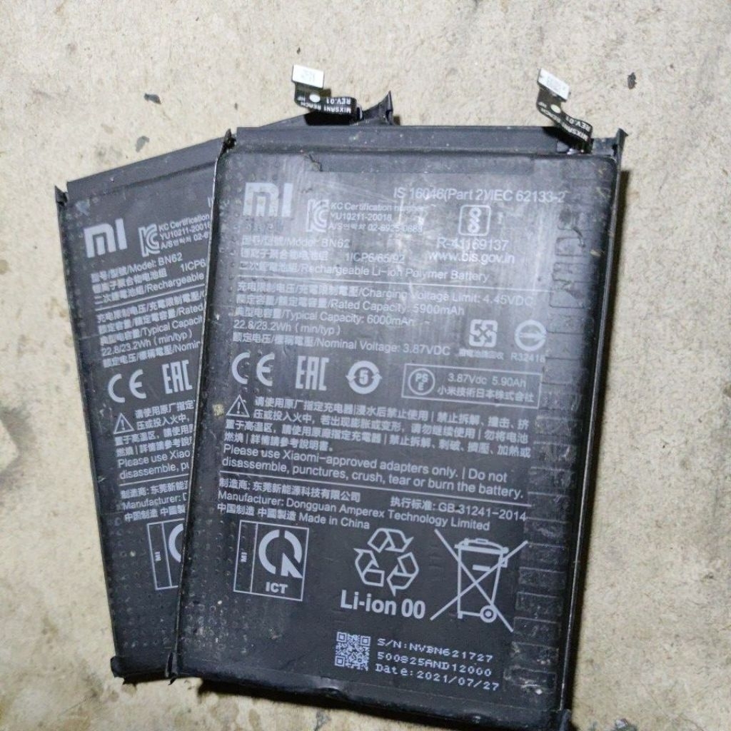 Batrai Bn62 Poco m3/ redmi 9t Original Copotan.