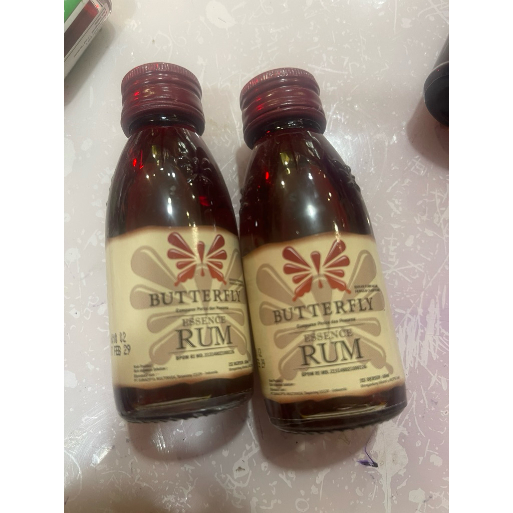 Rum Essence Butterfly Kupu-Kupu Jamaica 60 ml - Pewarna Alami untuk Makanan dan Minuman