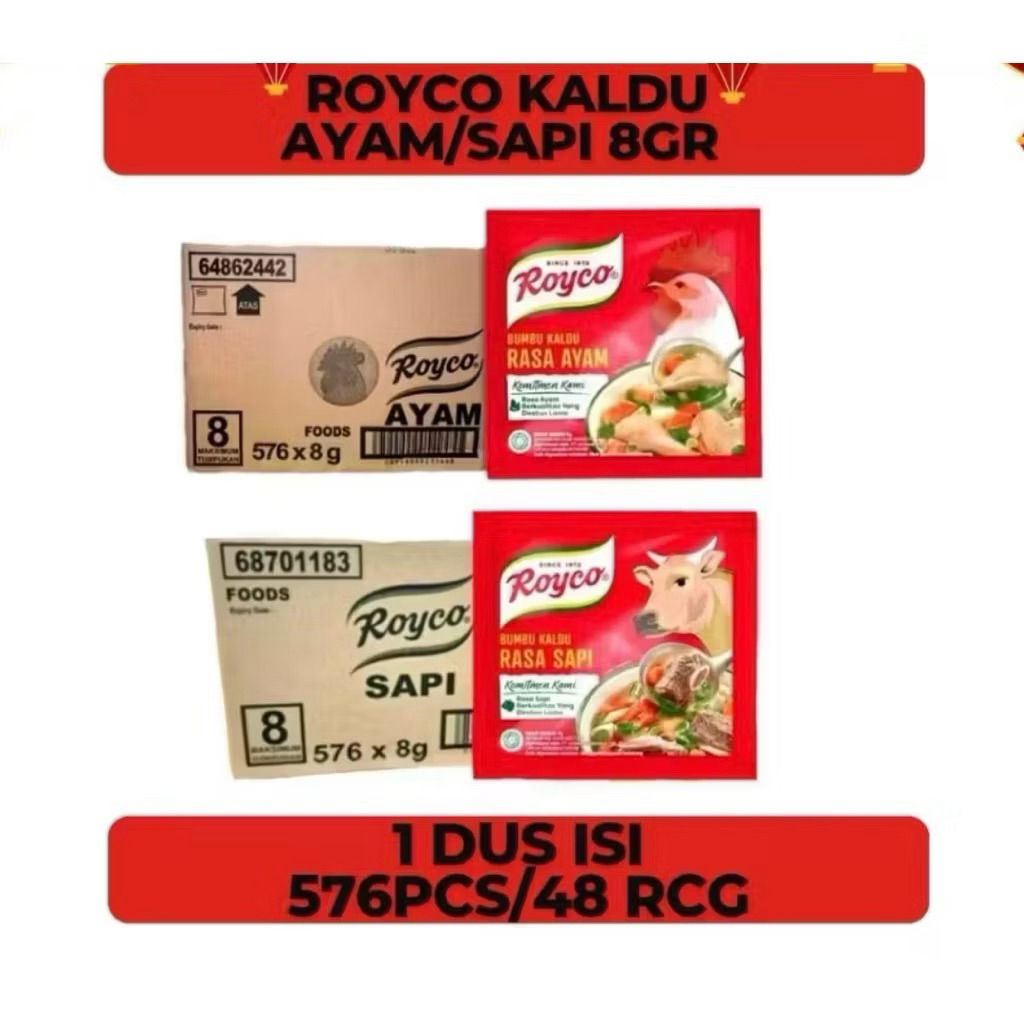Royco Masako Ayam & Sapi Karton Renteng Sachet