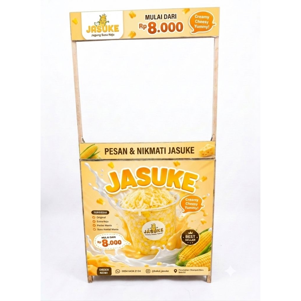 gerobak lipat 80x40cm / booth portable lipat