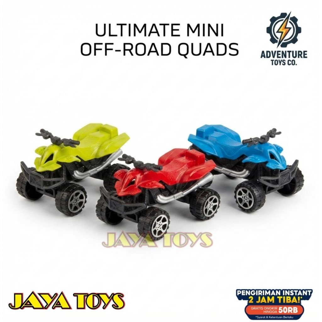 Mainan Motor ATV Offroad Miniatur -  Model Motor Trail ATV Seru untuk Anak