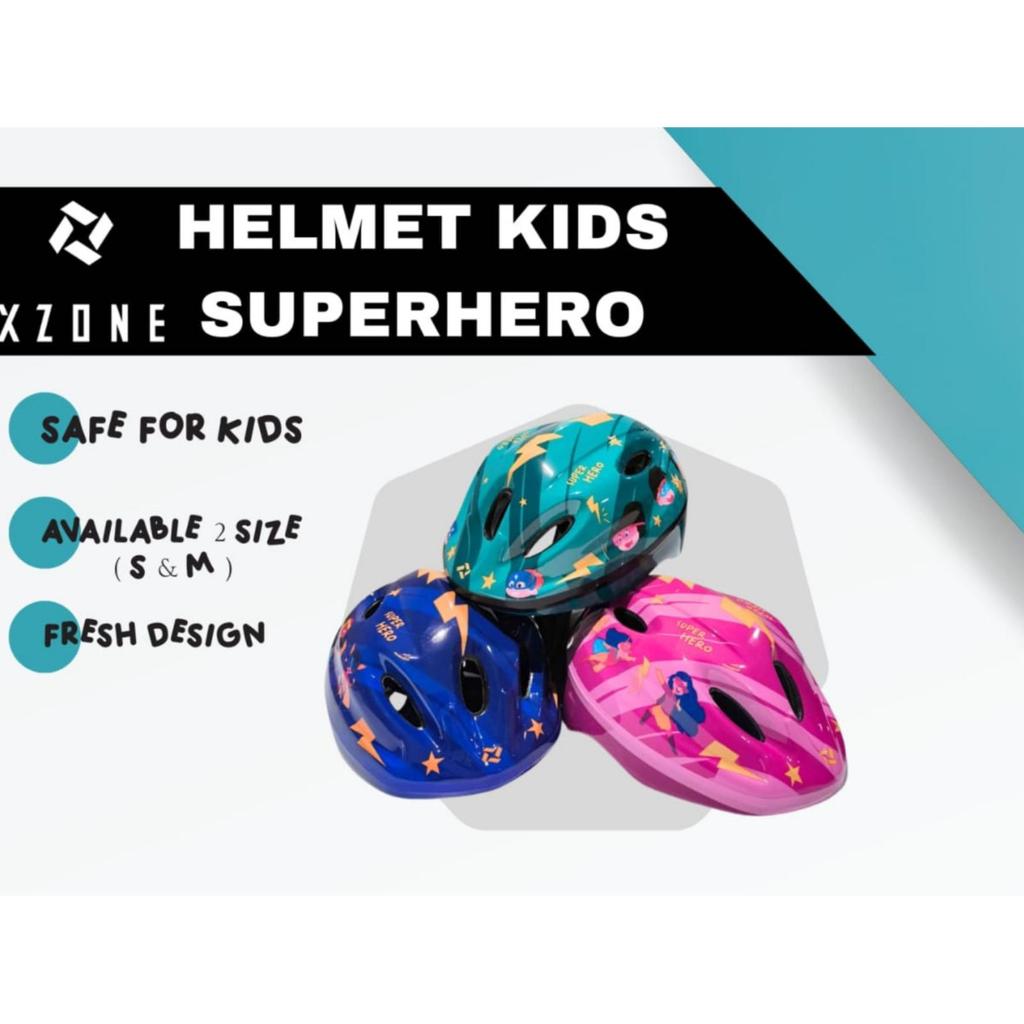 XZONE Helm Anak Kids Superhero Helmet