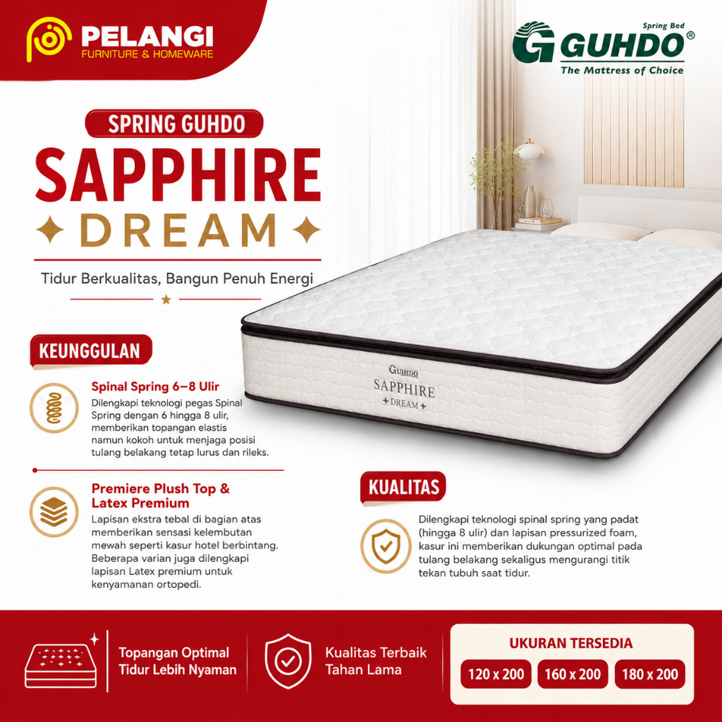 Springbed Guhdo Sapphire Dream | Springbed Guhdo | Kasur Springbed | Springbed | Matras Tempat Tidur